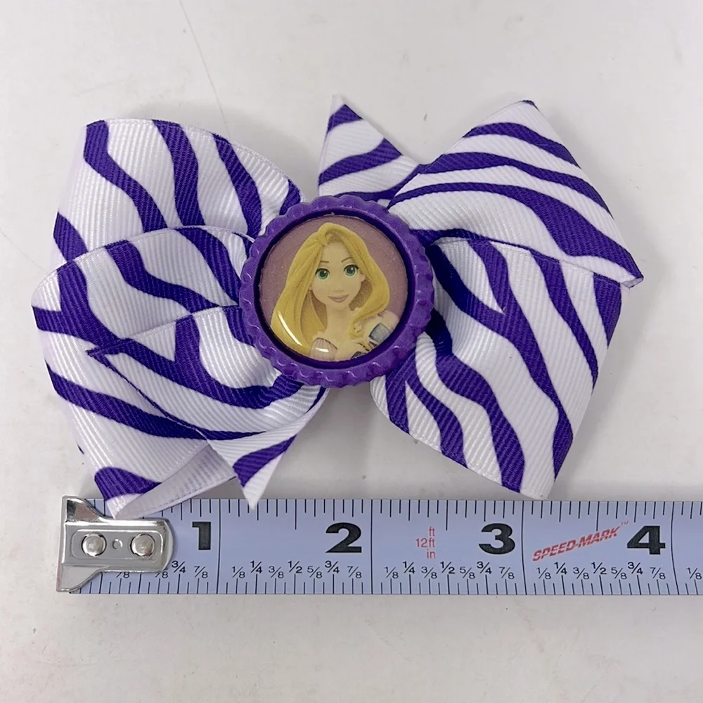 DISNEY HAIR BOW BUNDLE OF 6 OWL HELLO KITTY DISNEY PRINCESS MINNIE HAND MADE